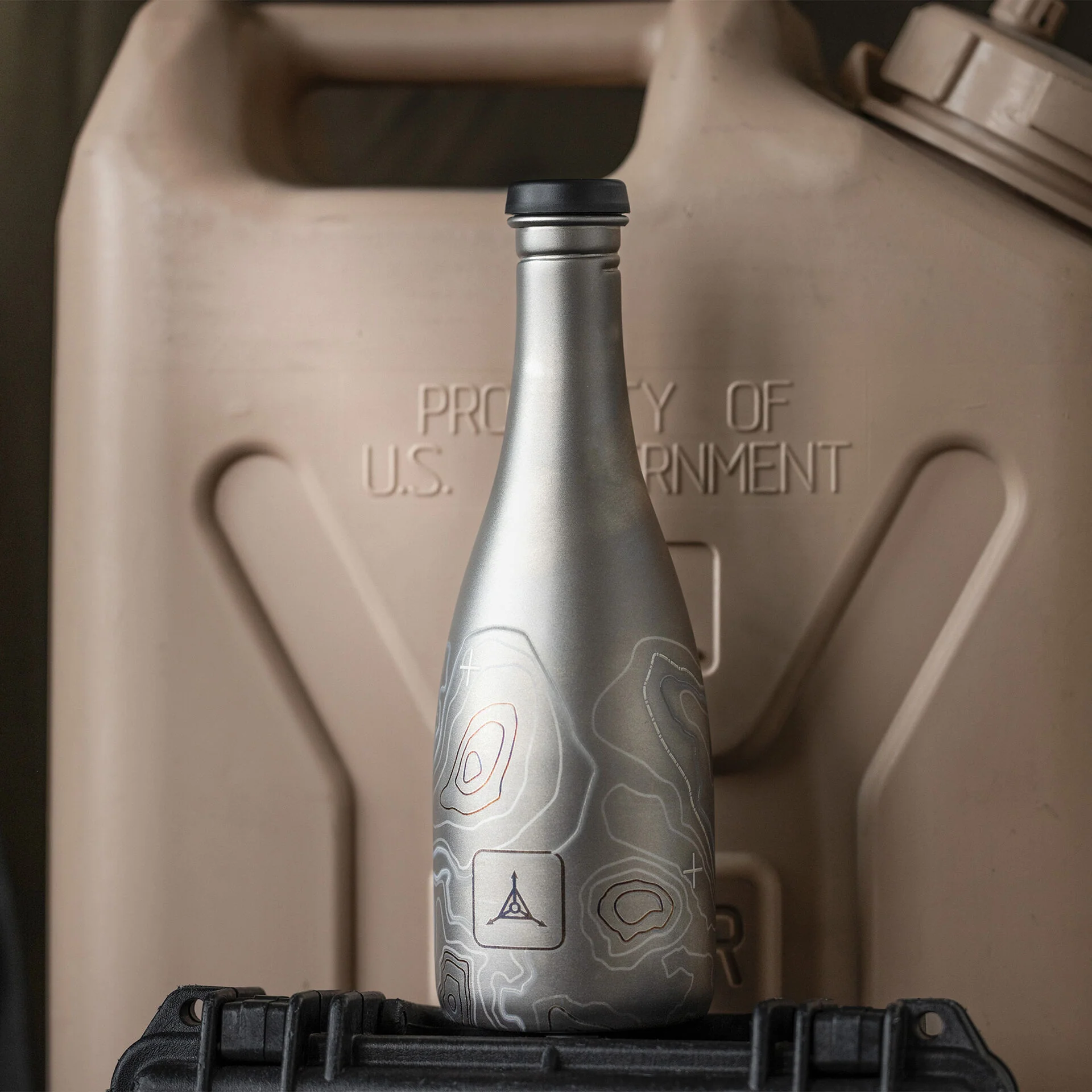 Snow Peak Titanium Sake Bottle TAD Edition - Image 3