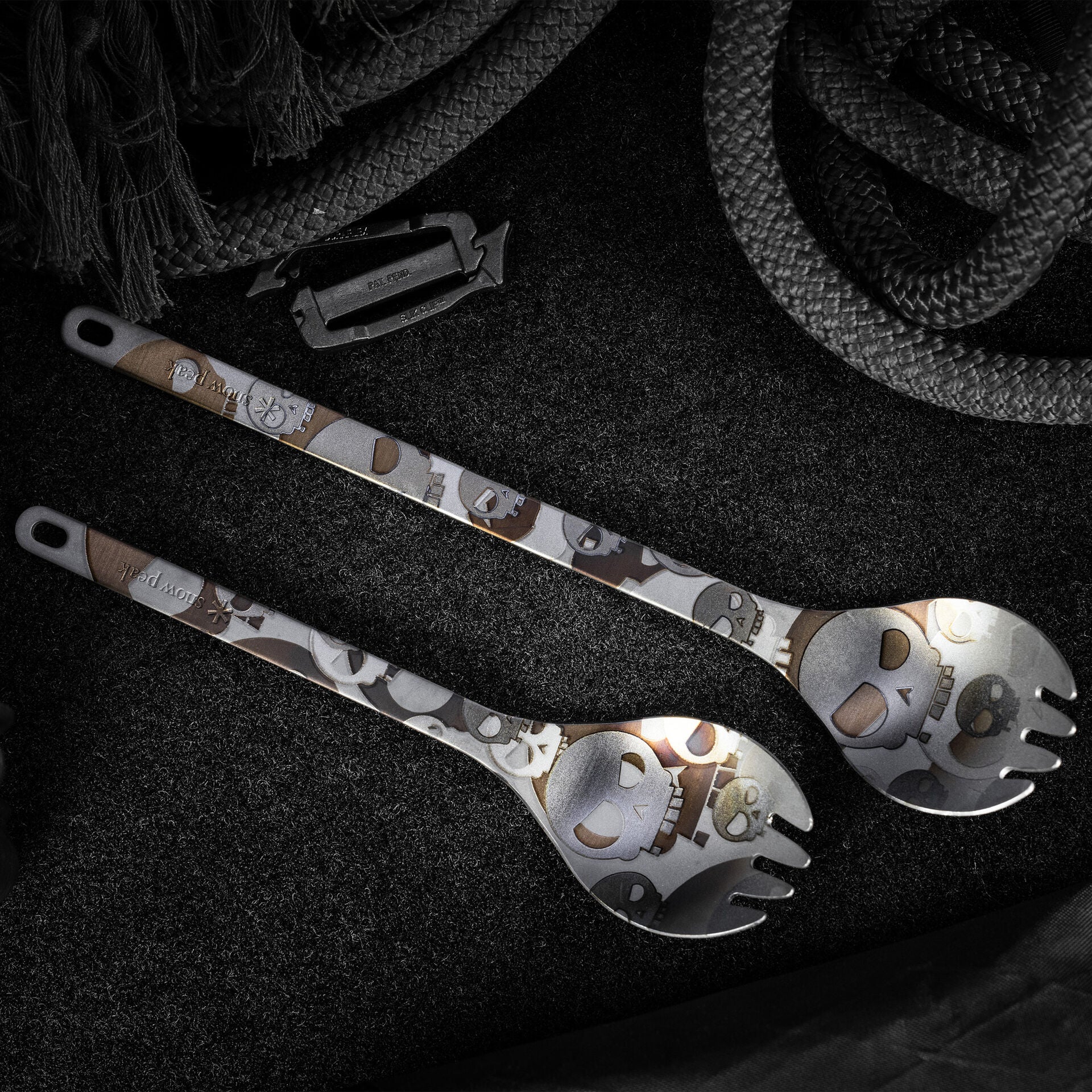 Snow Peak Titanium Spork Mean Skull - Image 5