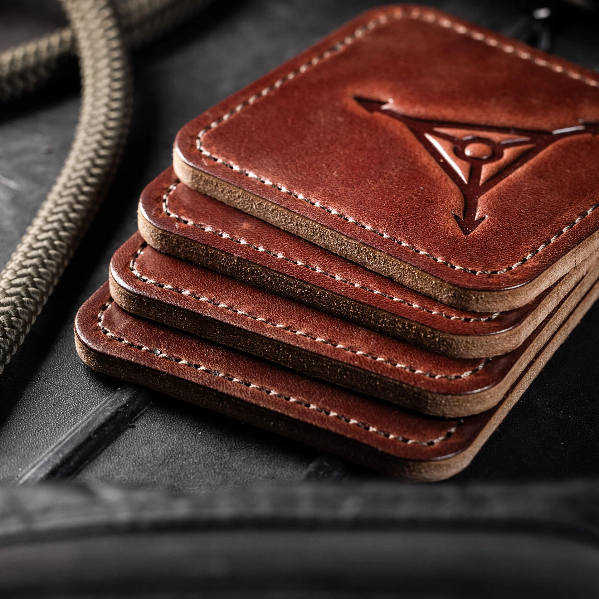 Leather Coasters 4-Pack - Image 4
